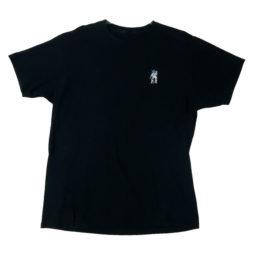 Eighty Eight Brand NASA Embroidered Astronaut T Shirt, Size Large, Black